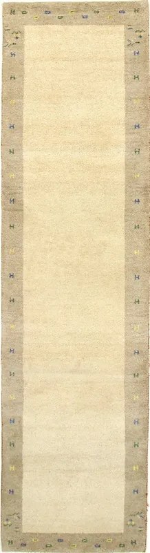 Gabbeh Tappeto 310x80 Beige (Indian) Annodato A Mano