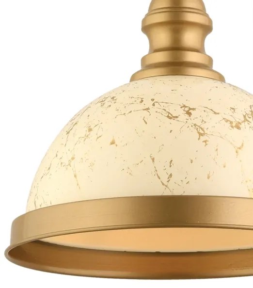 Sospensione a cavo MONZA 1xE27/40W/230V Ø 29 cm crema/bronzo