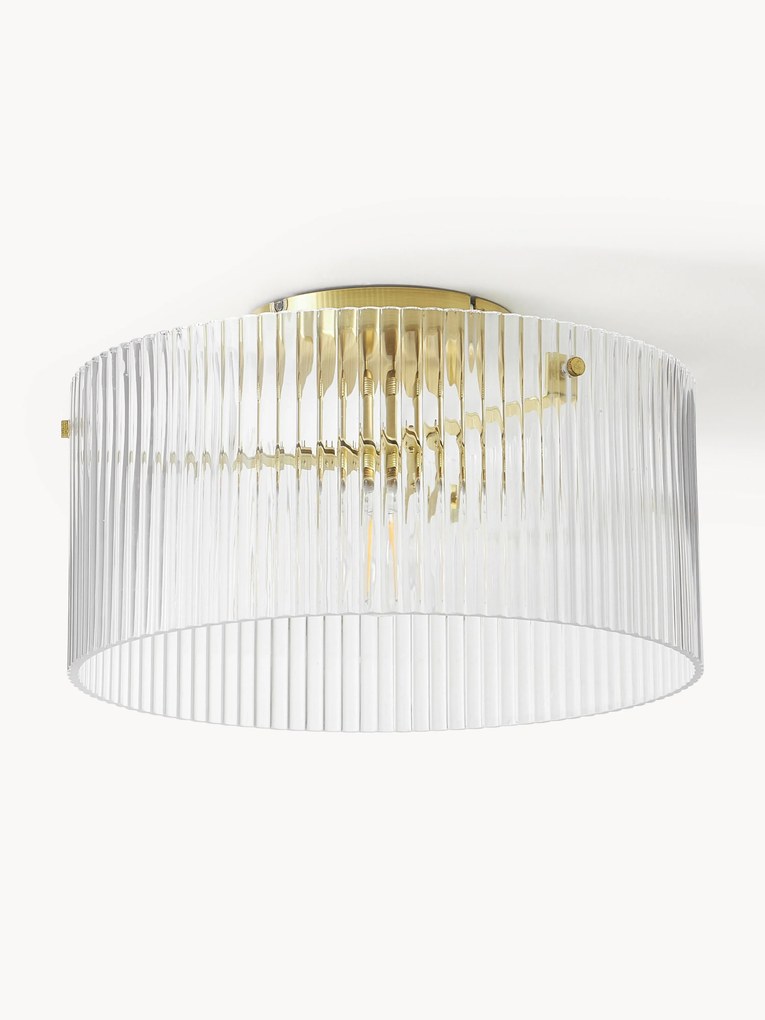 Lampada da soffitto in vetro scanalato Emmi