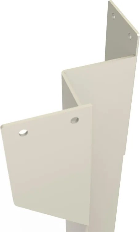 Gamba per mobili STEELMI Titi in acciaio cromo opaco L 15 x P 15 x H 72 cm