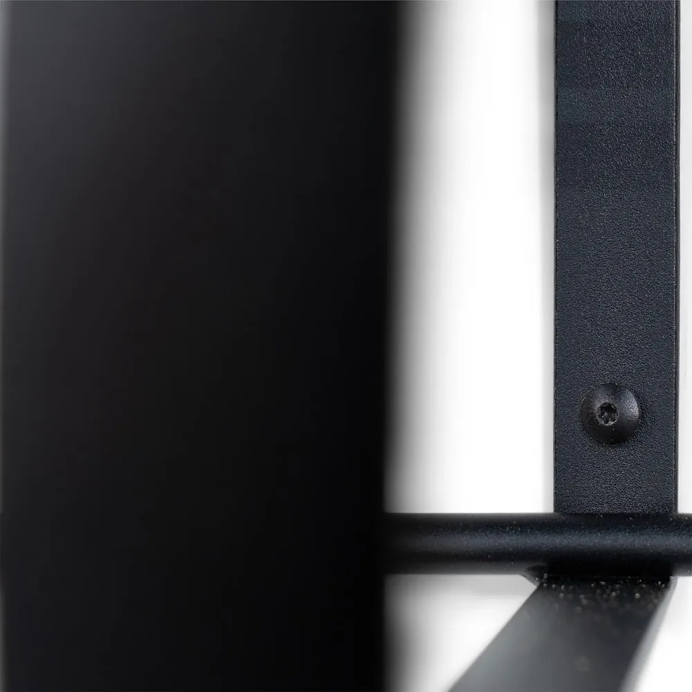 Appendiabiti da parete in metallo nero con ripiano Rex - Spinder Design
