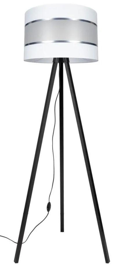 Lampada da terra CORAL 1xE27/60W/230V wenge/bianco/cromo