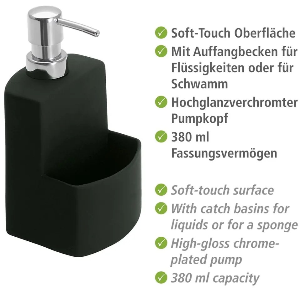 Distributore di sapone liquido nero Festival - Wenko