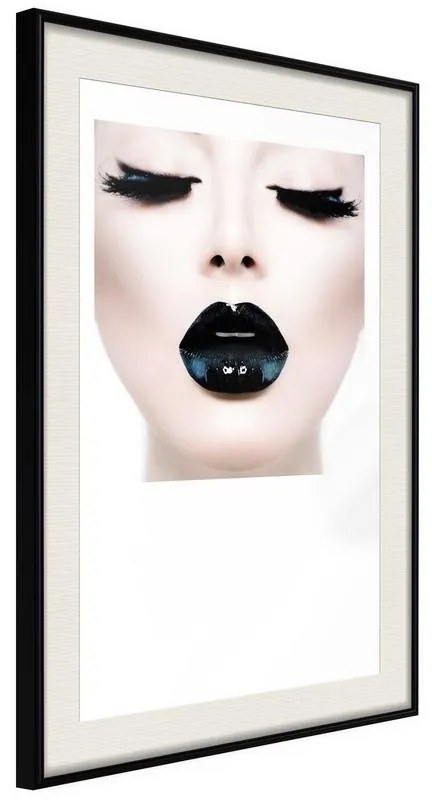 Poster  Black Lipstick  Cornice Quadri Cornice nera con pass-partout, Larghezza x Altezza Home decor 20x30