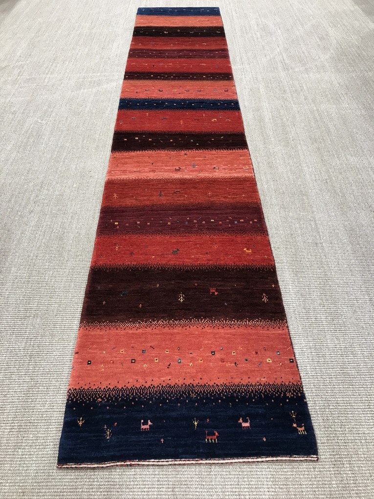 Loribaft Tappeto persiano 340 x 60 (Iran) Annodato A Mano