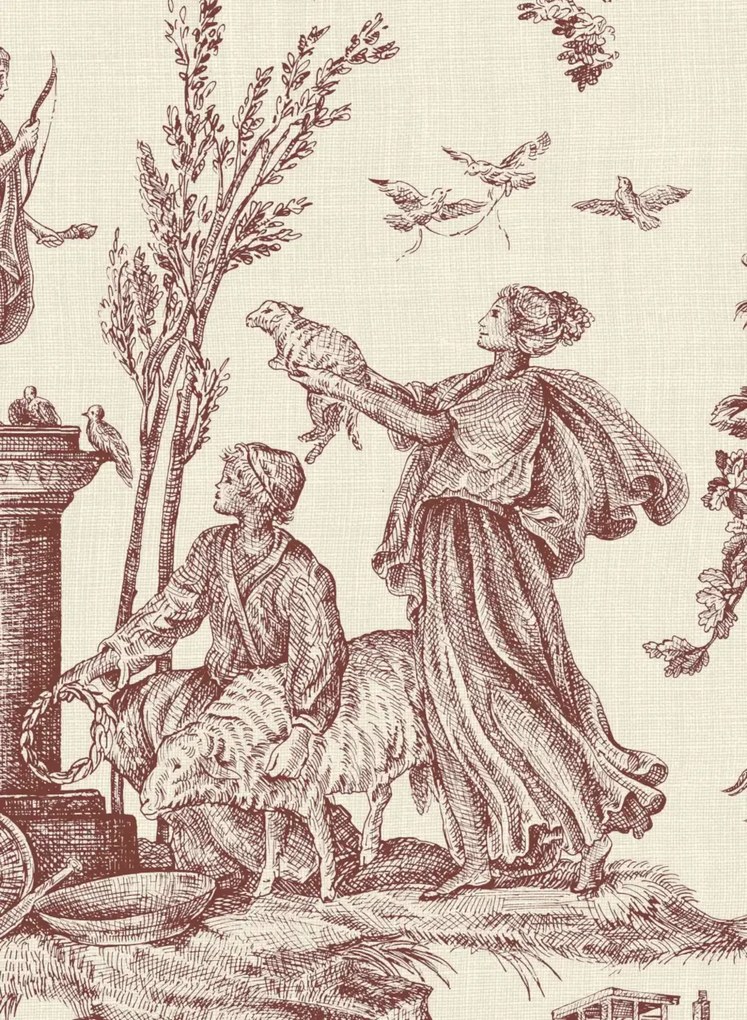 Lewis & Wood Carta da parati Toile Baptiste - Rhone