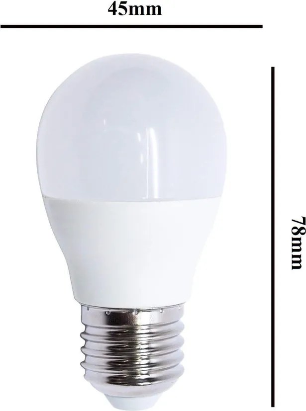 Lampada LED E27 65W G45 CRI>80 - LEDISENS