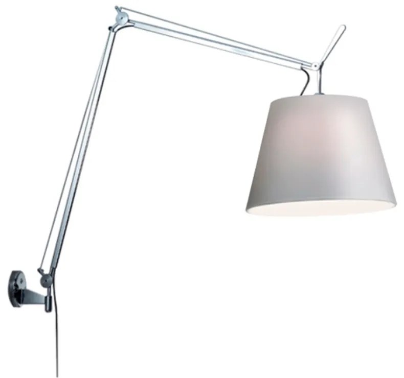 Artemide - Tolomeo Mega Applique da Parete con Interruttore Ø360 Alu/Grigio Artemide