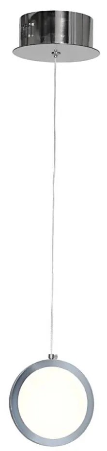 Lampadario LED a sospensione con filo CIRCOLO LED/7W/230V cromo