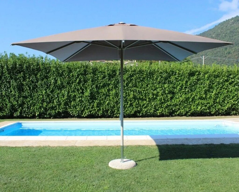 Ombrellone da Giardino 3x3 m Palo Ø48 mm Brian in Alluminio Tortora...