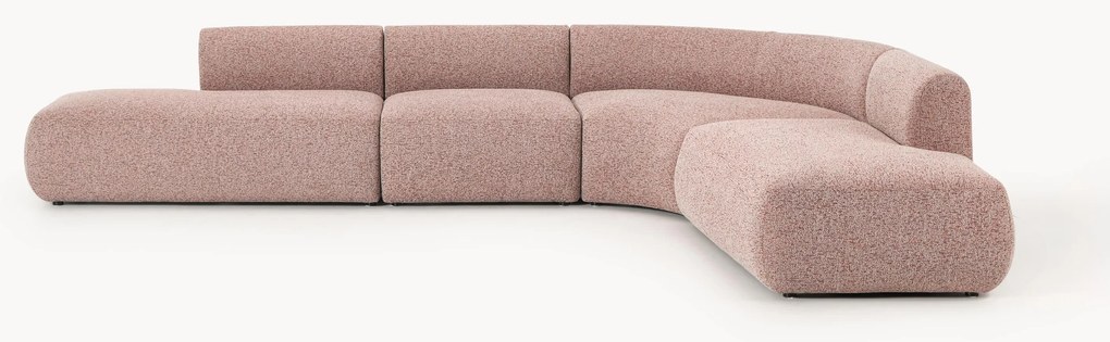 Divano angolare XL componibile in bouclé Sofia