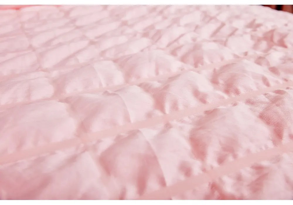 Biancheria da letto rosa in crêpe per letto singolo 140x200 cm Naomi – My House