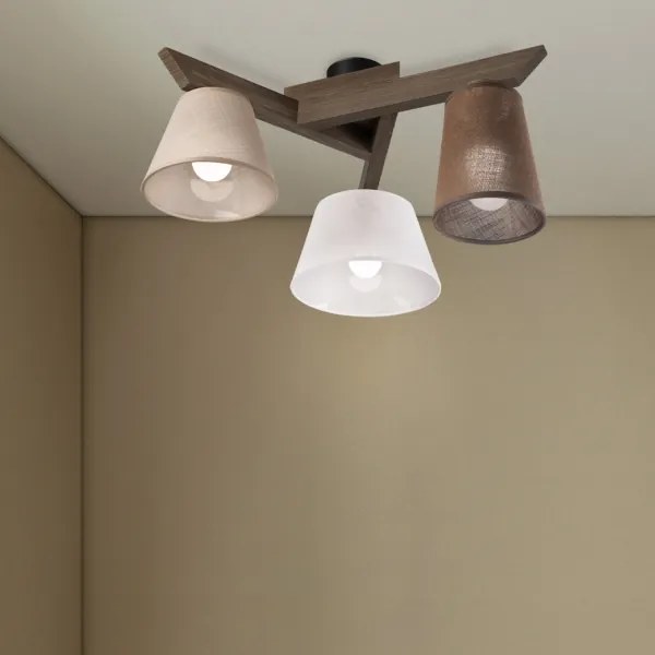 Brilagi - Lampadario LED ANTHONY 3xE14/40W/230V rovere noce