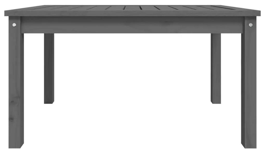 Tavolo da giardino grigio 82,5x50,5x45 cm legno massello pino