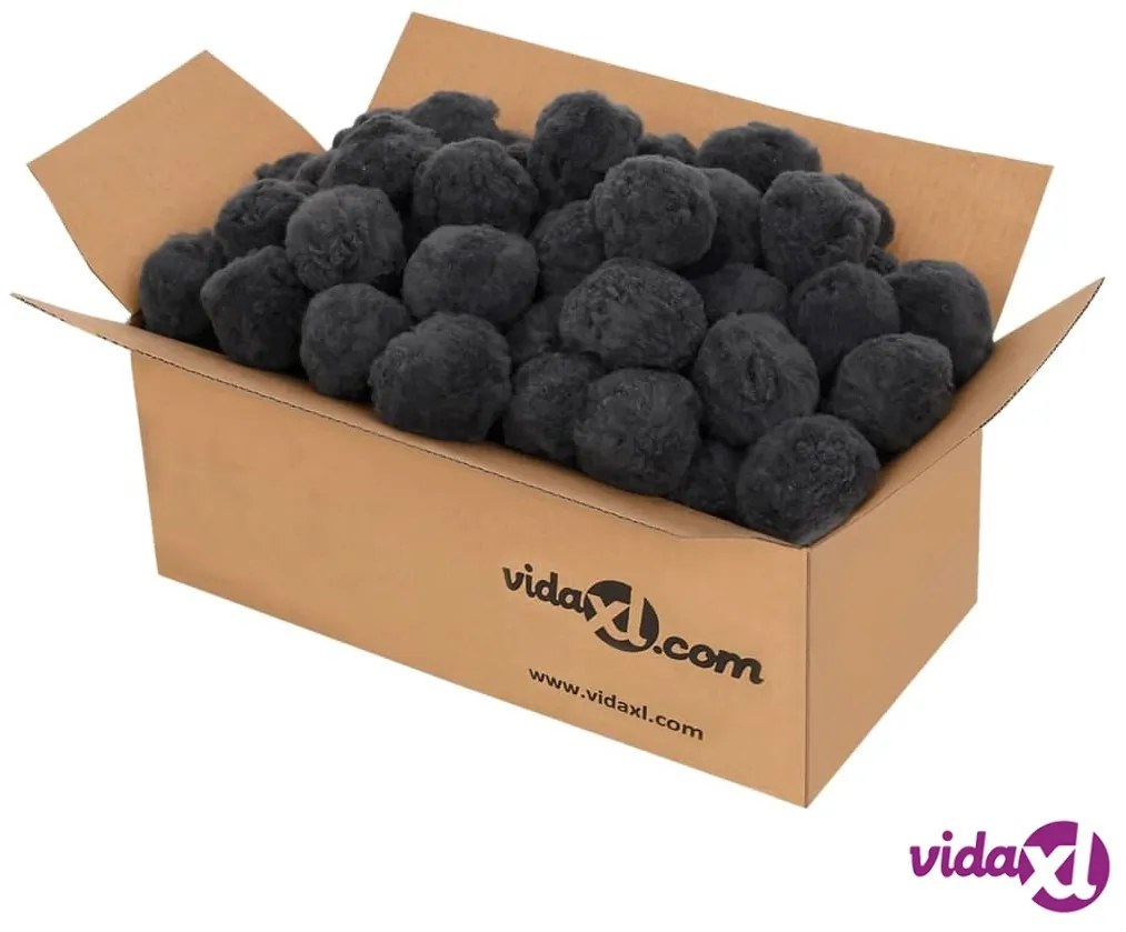 vidaXL Sfera Filtrante Anti Odore per Piscina Nero 700g Polietilene