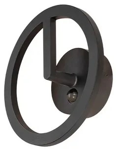 Q-Ring Applique da Parete w/Sensor 3000K IP54 Black - SLV