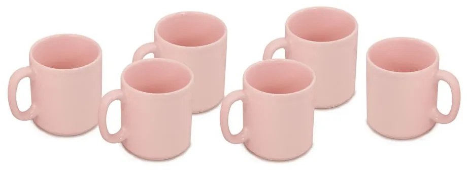 Set di 6 tazze classiche rosa, 330 ml - Kütahya Porselen
