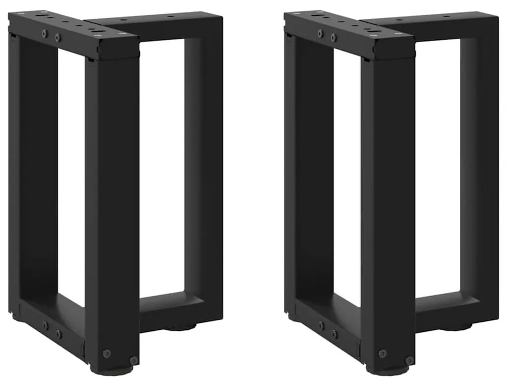Gambe Tavolino Da Caffè A T 2 Pz Nero 28x25x(42-43) Cm Acciaio /