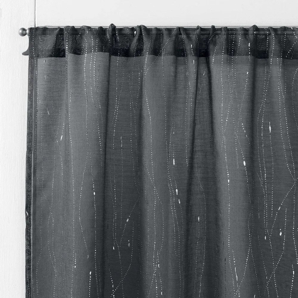 Tende in voile antracite in set da 2 70x200 cm Filiane - douceur d'intérieur
