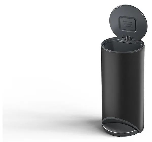 Cestino per la spazzatura nero opaco in metallo con pedale 30 l Arc – Joseph Joseph