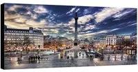 Stampa su tela Trafalgar square tramonto, multicolore 140 x 70 cm