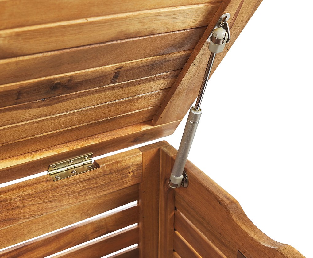 Cesta da giardino legno acacia chiaro 130 x 64 cm RIVIERA Beliani