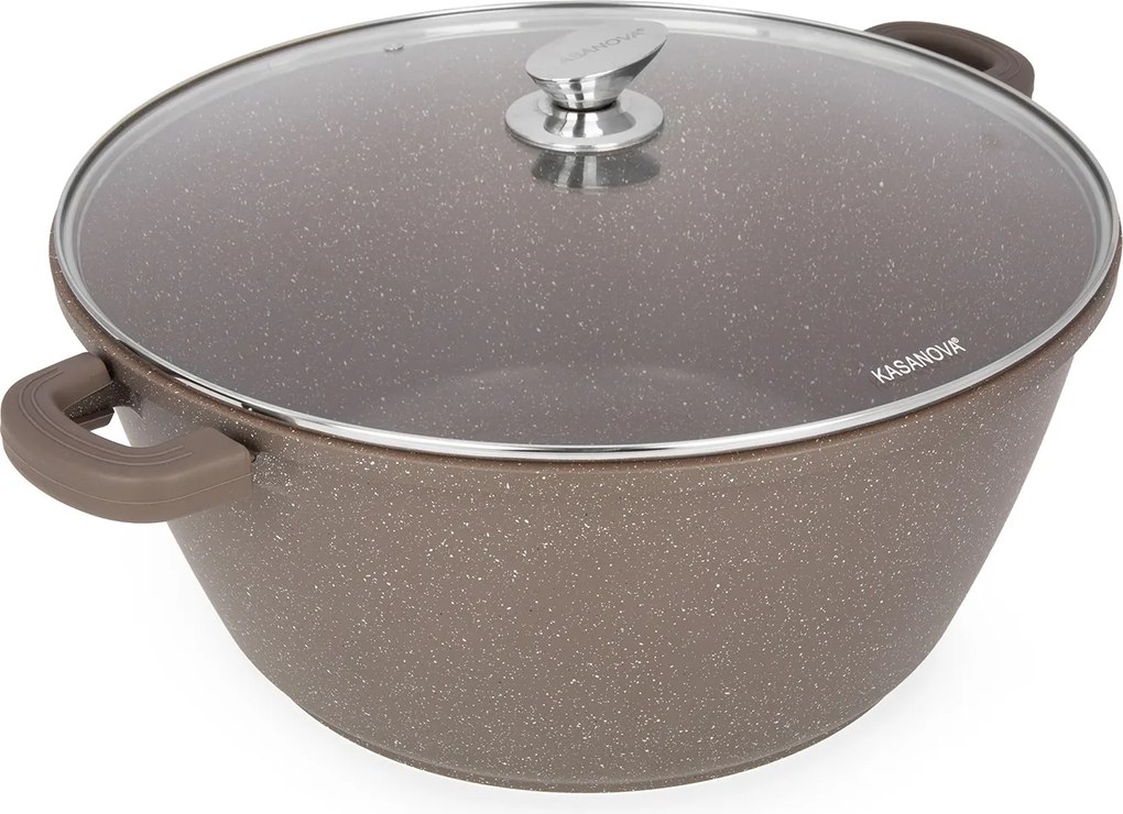 Casseruola 40 cm con coperchio I Giganti design marrone