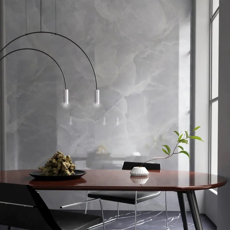 Piastrella da pavimento interno 120 x 280 cm Sp. 6 mm rettificato Venus in gres naturale smaltato grigio lucido traffico medio (pei 2/5) 3.36 mq