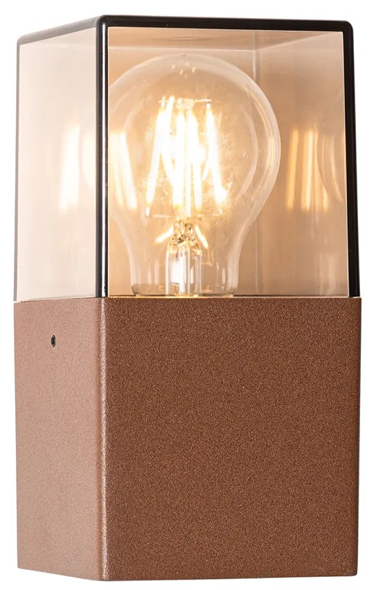 Lampada da parete per esterni industriale marrone ruggine IP44 - Denmark