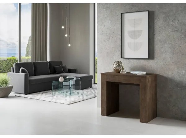 Consolle allungabile 90x49 cm New Extra Noce fino a 307 cm