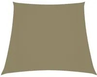 Parasole a Vela in Tela Oxford a Trapezio 2/4x3 m Beige 135186