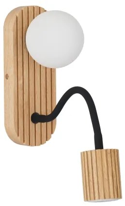 Brilagi - Lampada da parete MODERN WOOD 1xG9/5W/230V + 1xGU10/8W in legno
