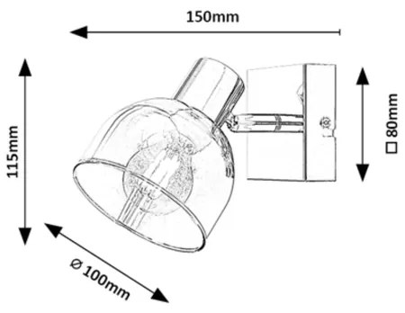 Rabalux 3248 - Faretto da parete TARIEN 1xE14/40W/230V