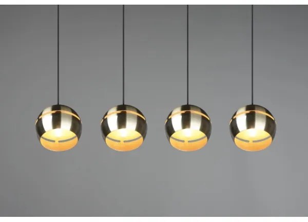 Trio - Lampadario a sospensione con filo FLETCHER 4xE14/40W/230V ottone