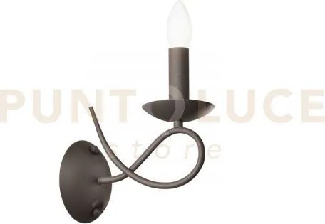 Applique a parete ginevra corten 1 luce attacco e14 21x12x22cm con ...