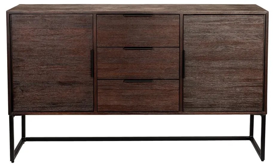 Cassettiera bassa marrone in teak 135x82 cm Webster - White Label