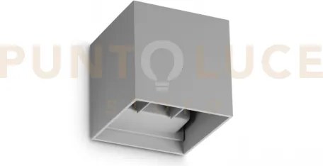 Atom applique da esterno 12 w on-off 1100 lm 4000 k grigio ip54 dop...