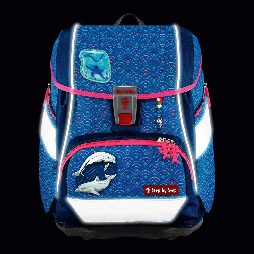 Zaino/cartella scuola 2IN1 PLUS – Set 6 pezzi, Step by Step Dolphin Pippa