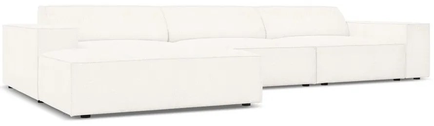 Divano angolare beige in tessuto bouclé (angolo sinistro) Jodie - Micadoni Home