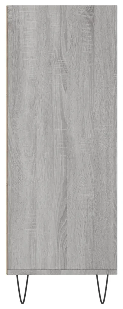 Libreria grigio sonoma 69,5x32,5x90 cm in legno multistrato