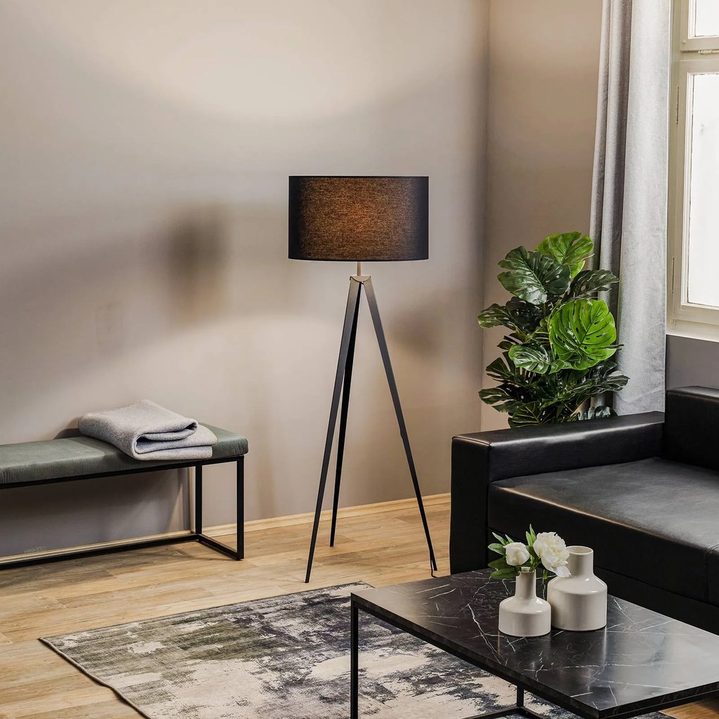 Lampada da terra Tago Euluna, Nero, Soggiorno / Sala da pranzo, Metallo, Moderno, Lampada da terra
