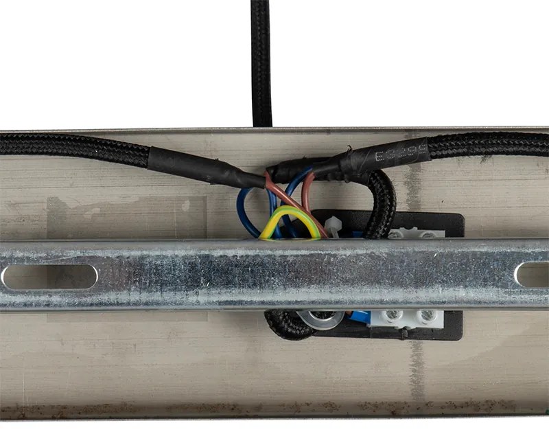 Lampada a sospensione Art Déco in ottone con vetro verde 3 luci - Pallon