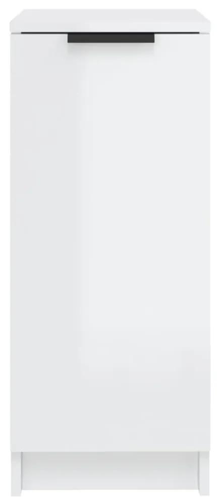 Scarpiera Bianco Lucido 30x35x70 cm in Legno Multistrato