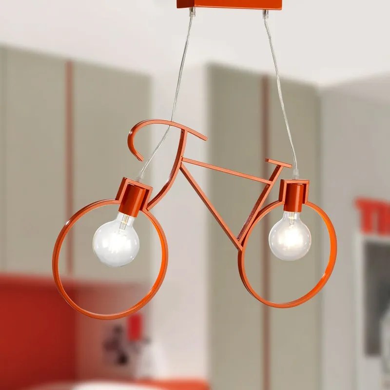 Lampadario Pop Lampadario Pop Bike rame 2x E27 rame paralume rame 2x E27