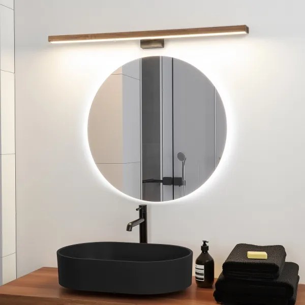 Brilagi-Illuminazione a LED per specchi da bagno WOODY MIRROR LED/15W/230V IP44 quercia/nero