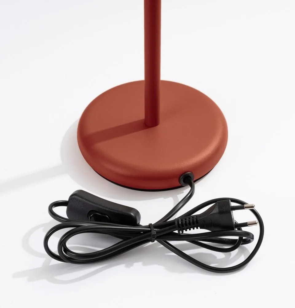 Lampada da tavolo color mattone (altezza totale 43 cm) Gleam – Sollux