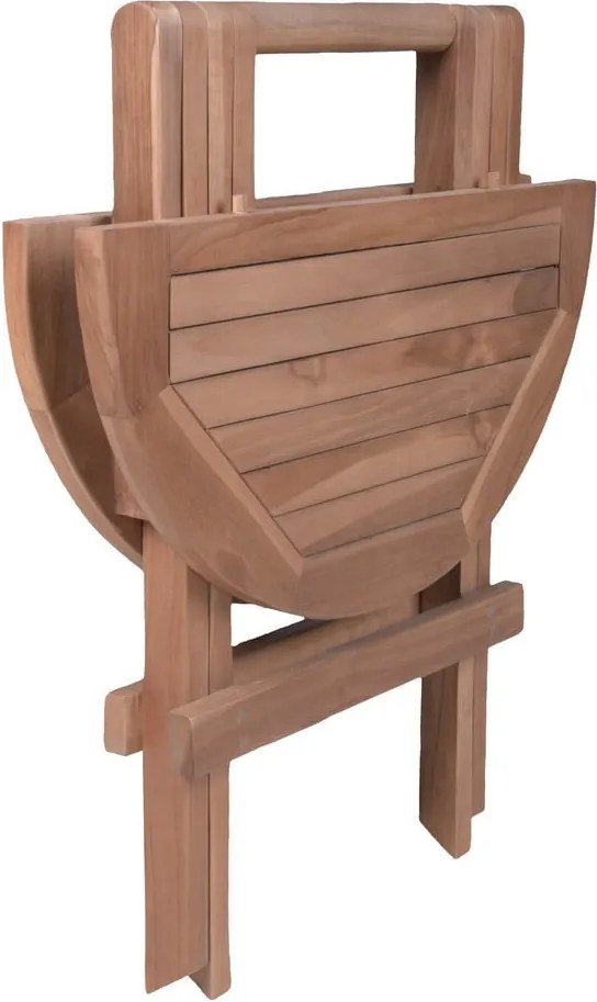 Tavolino da giardino rotondo in teak massiccio ø 50 cm Luang – Garden Pleasure