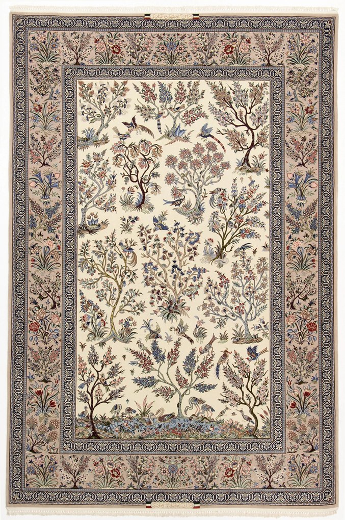 Isfahan Tappeto 160x240 (Iran) Annodato A Mano