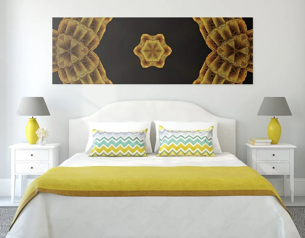 Quadro su tela – Mandala dorato interessante