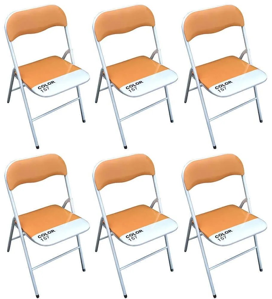 LUCIE - sedia pieghevole salvaspazio set da 6 bicolor